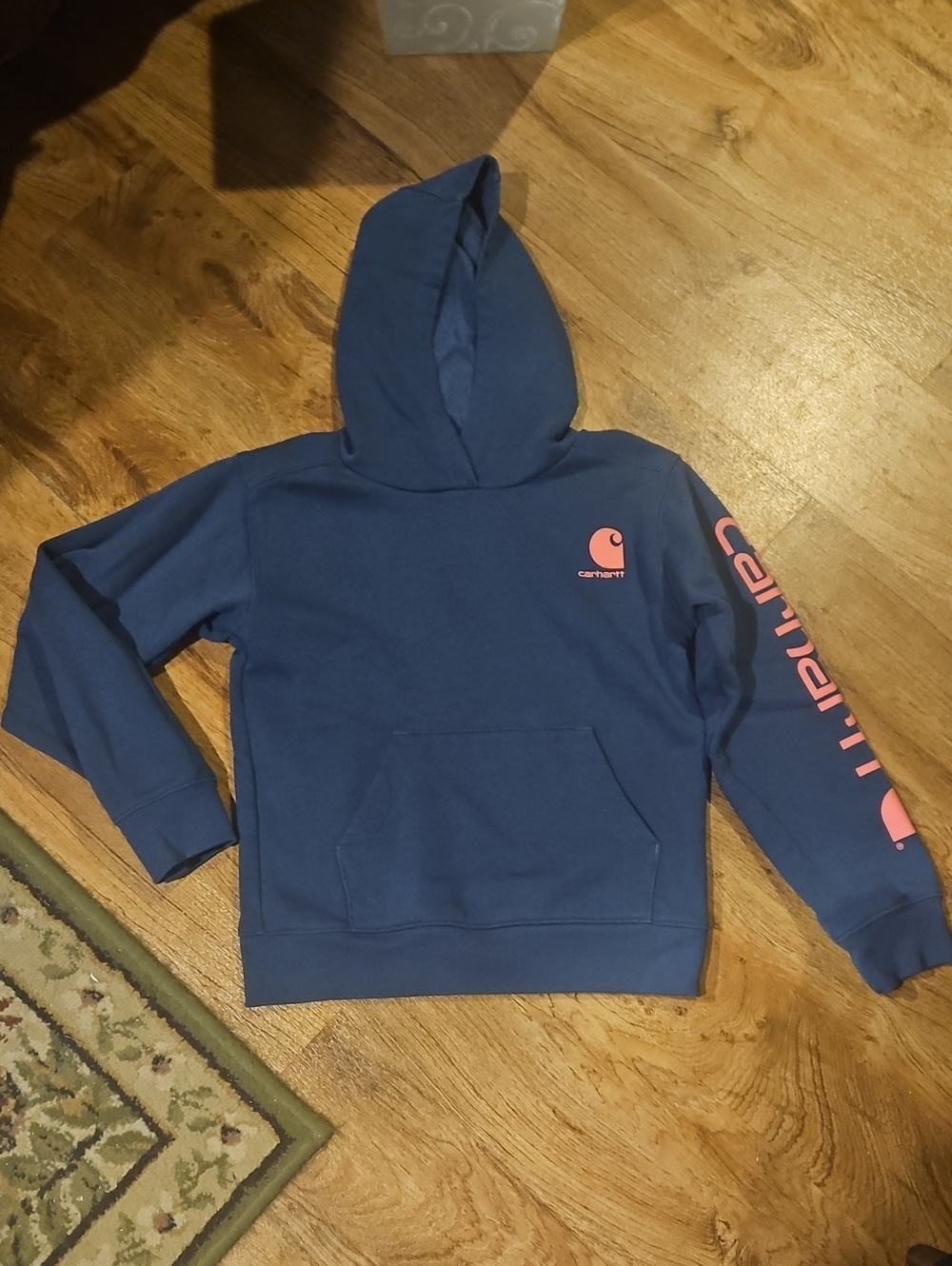 Girls Carhartt Blue Hoodie Size XS (7)
